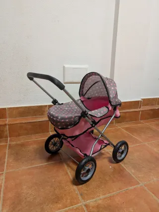Carrito de juguete para bebé rosa