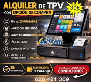 TPV en alquile con opcion de compra Verifactu