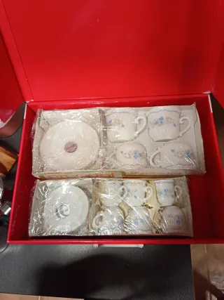 Lote Arcopal Romantique Tazas grandes y pequeñas