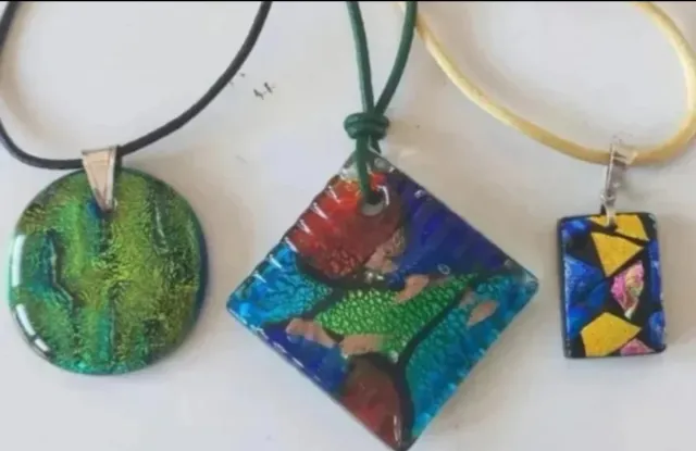 Colgantes Cristal Murano y Plata