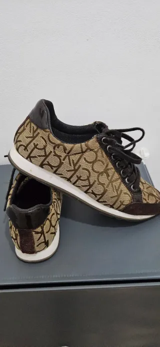 Zapatillas Calvin Klein Hombre Beige/Marrón