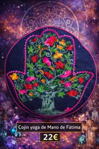 Cojín Yoga Mano de Fátima Bordado