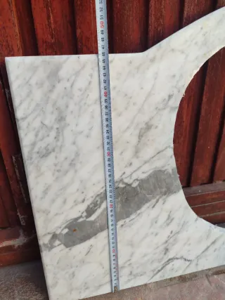 Mármol lavabo Blanco y Gris