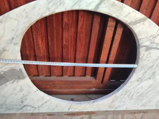 Mármol lavabo Blanco y Gris