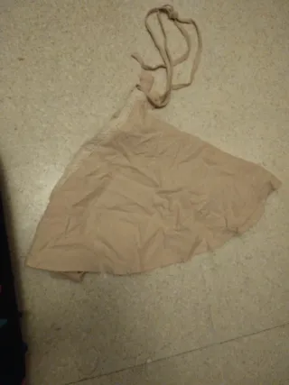 Top de tirantes beige