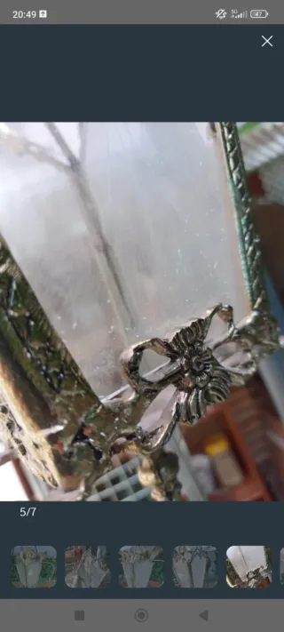 Dúo Lámparas Antiguas Doradas