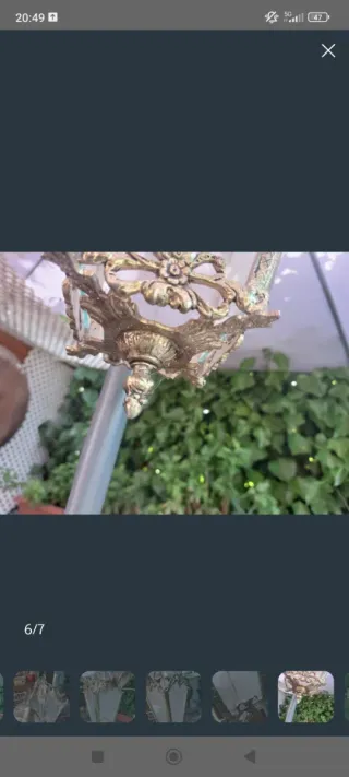 Dúo Lámparas Antiguas Doradas