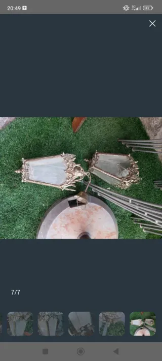 Dúo Lámparas Antiguas Doradas