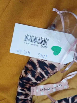 Vestido Mostaza Animal Print con Etiqueta