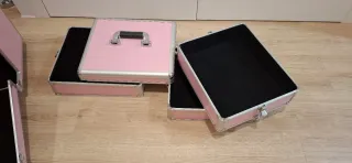 Maletín Peluquería/Maquillaje Rosa con Ruedas