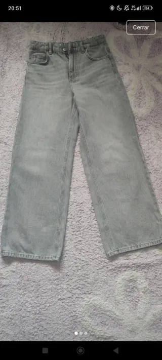 Pantalones Zara grises anchos Talla 11 _12 años