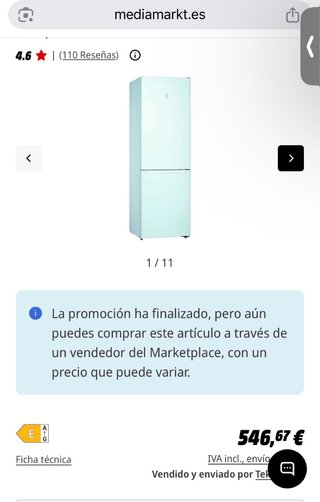 Nevera Balay 3KFE561WI Nueva precio negociable