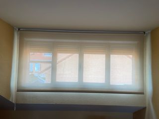 2 Estores Enrollables Beige/Blanco