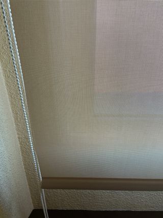 2 Estores Enrollables Beige/Blanco