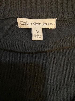 Cardigan Calvin Klein zip trapuntato nero