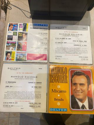 Lote 4 singles Manolo Escobar flamenco