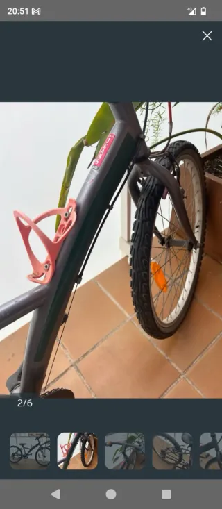 Bicicleta de montaña de chica, 24 pulgadas.