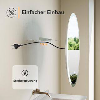 Espejo regulable LED baño 80cm Redondo