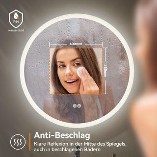 Espejo regulable LED baño 80cm Redondo