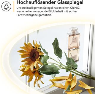 Espejo regulable LED baño 80cm Redondo