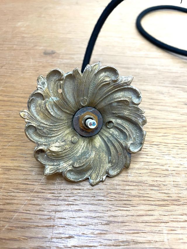 Lámpara cristal opalina rosa