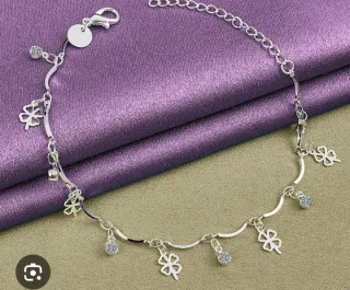 Pulsera Plata 925 Tréboles y Circonitas