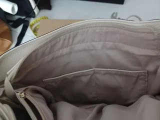 Bolso de mujer beige y dorado + oferta compra