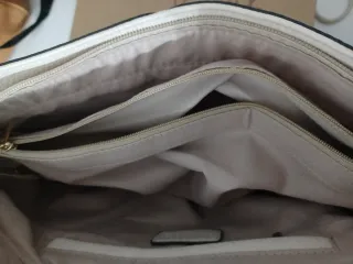 Bolso de mujer beige y dorado + oferta compra