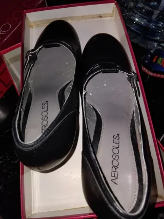 Zapatos Aerosoles Negros Mujer