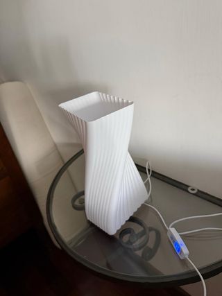 Lampada design torsione bianca