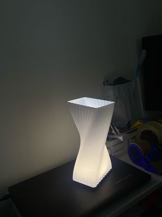 Lampada design torsione bianca