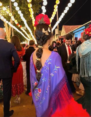 Manton Mantoncillo Flamenco Bordado