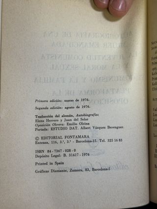 Autobiografía de una mujer emancipada ; La juventud y la moral sexual ; El comunismo y la familia ; Plataforma de la Oposición Obrera