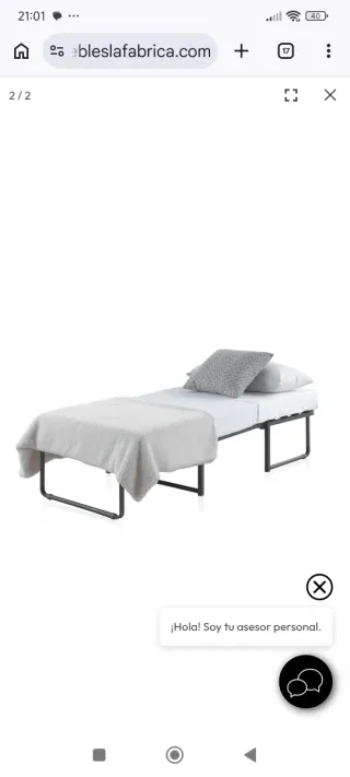 Puff cama naranja de tela