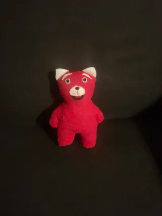 Oso Panda Rojo Hecho a Mano