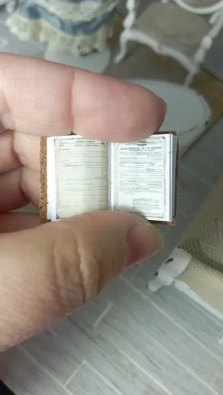 Libro miniatura 1:12 Pelle - Manoscritto