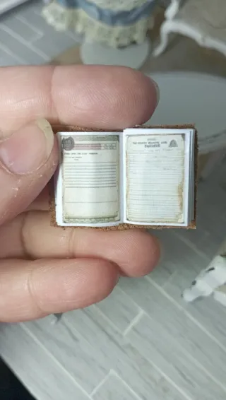 Libro miniatura 1:12 Pelle - Manoscritto