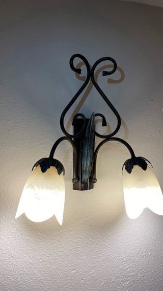 Aplique de pared estilo flor