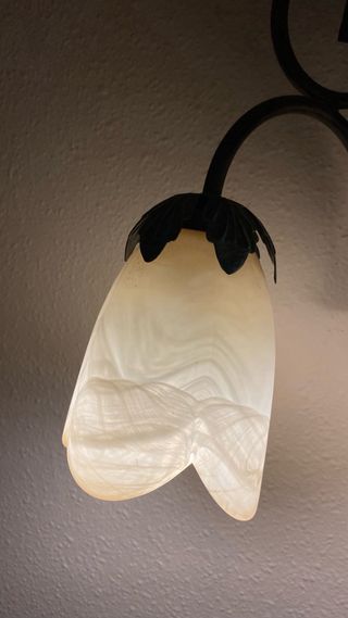 Aplique de pared estilo flor