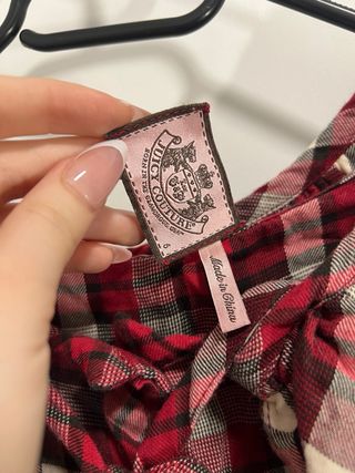 Vestido Juicy Couture cuadros tartán rojo