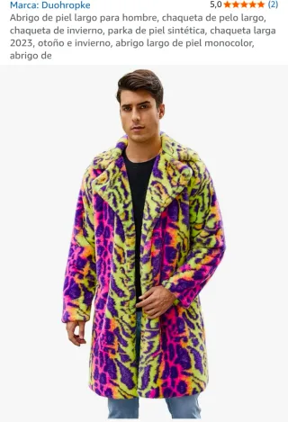 Abrigo unisex leopardo multicolor