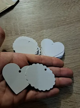 100 etiquetas Corazón y Ovaladas Scrapbooking