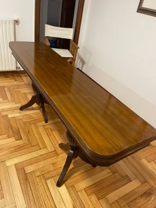 Mesa comedor libro extensible madera