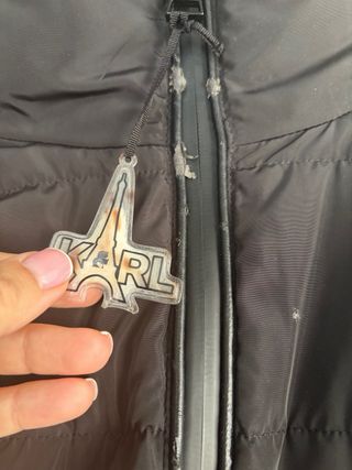 Abrigo Karl Lagerfeld Negro Mujer