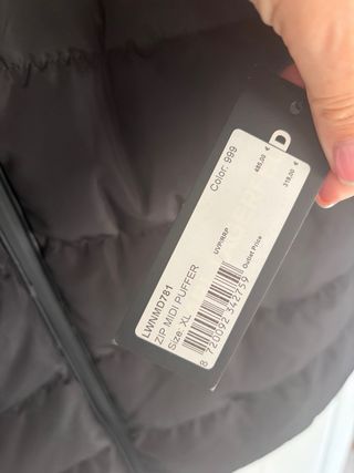 Abrigo Karl Lagerfeld Negro Mujer