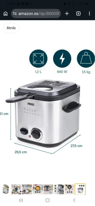 Princess Fondue y Minifreidora con tapa