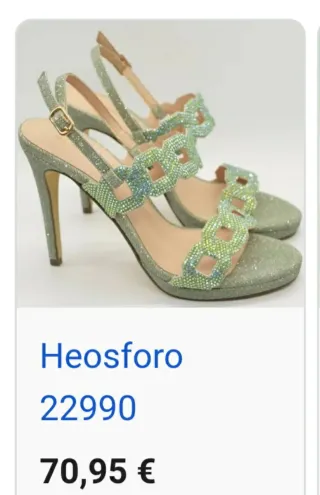 Sandalias de fiesta plateadas con pedrería