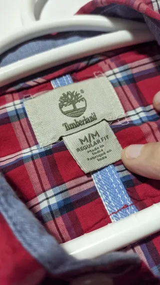 Camisa Timberland de manga corta de cuadros