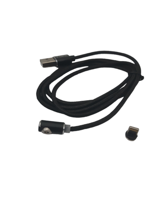 Cable usb-A con conector Lightning, acodado e imantado un metro