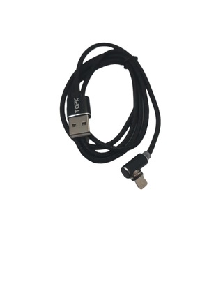 Cable usb-A con conector Lightning, acodado e imantado un metro